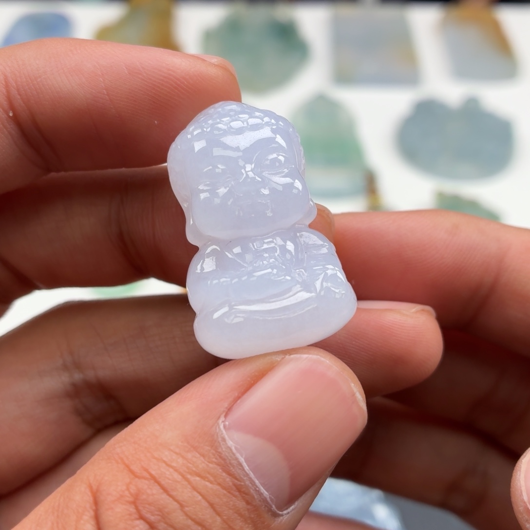 定制翡翠未镶嵌宝宝佛