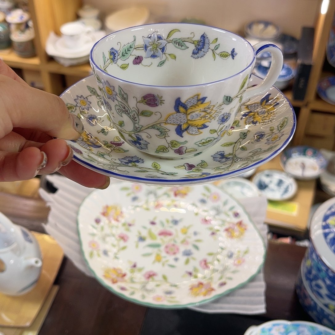 瓷片明顿蓝边咖啡杯17