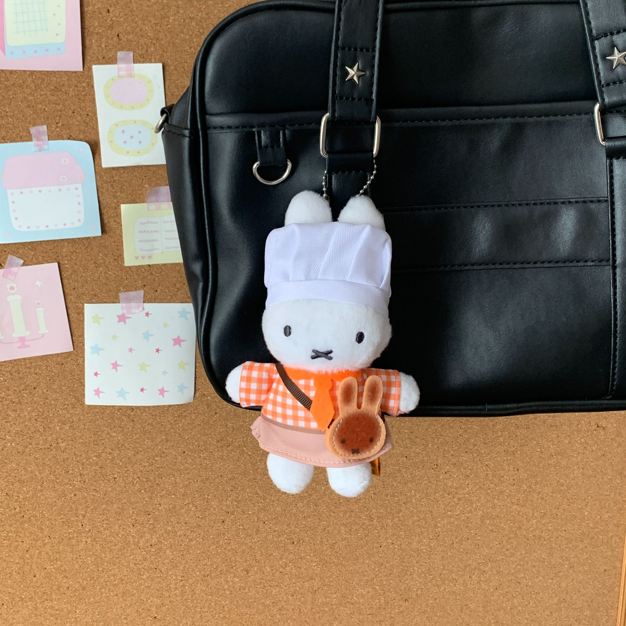 超可爱嘟miffy米菲橙色小厨师挂件包包挂饰