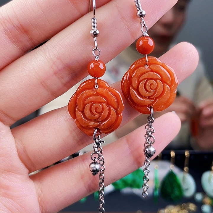 翡翠耳饰未镶嵌饰品