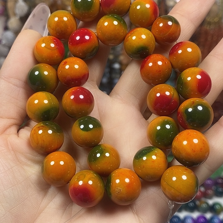 玛瑙/玉髓未镶嵌珠宝半成品地球玛瑙卡14mm
