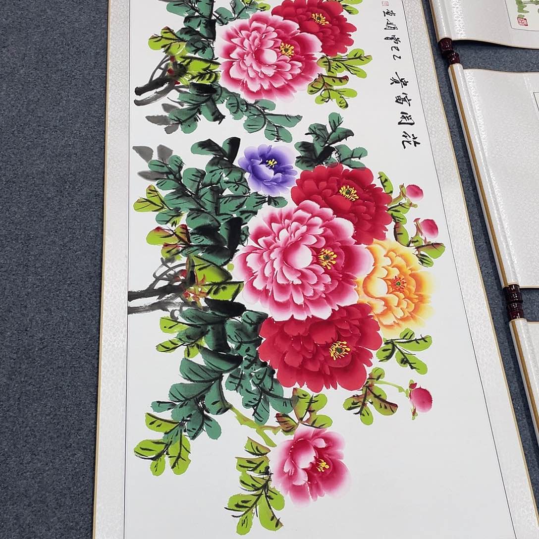 国画手绘手写作品