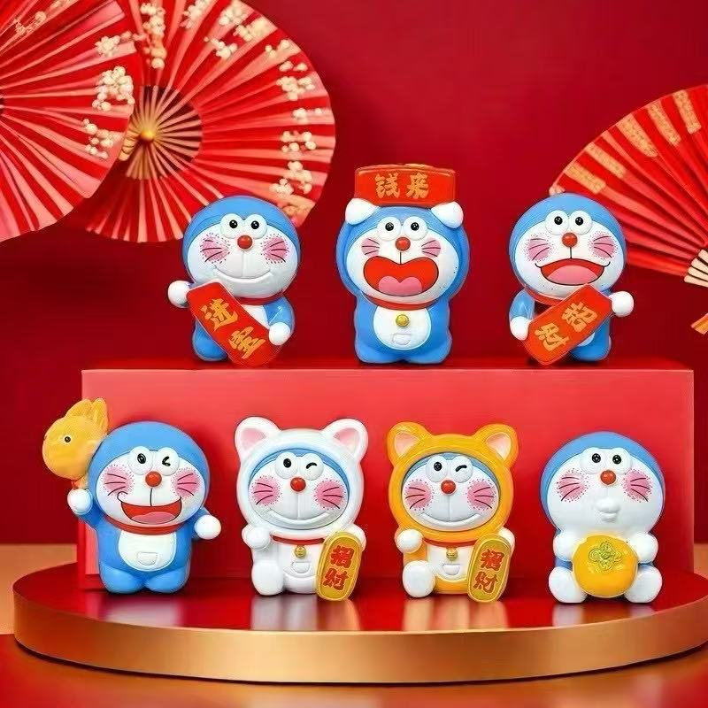 【对对碰+许愿】树脂DIY可爱蓝胖子家居桌面摆件