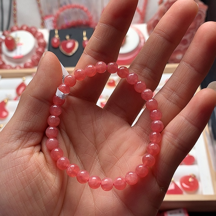 菱锰矿（红纹石）手绳未镶嵌