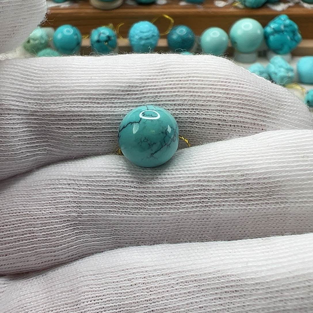 绿松石圆珠 未镶嵌
