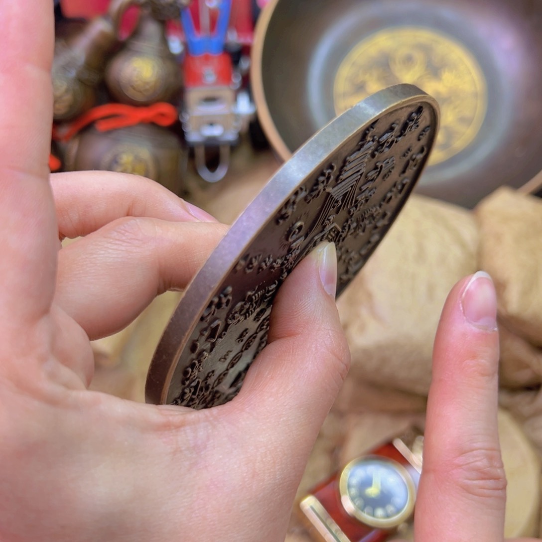 原矿风磨铜铜镜一个