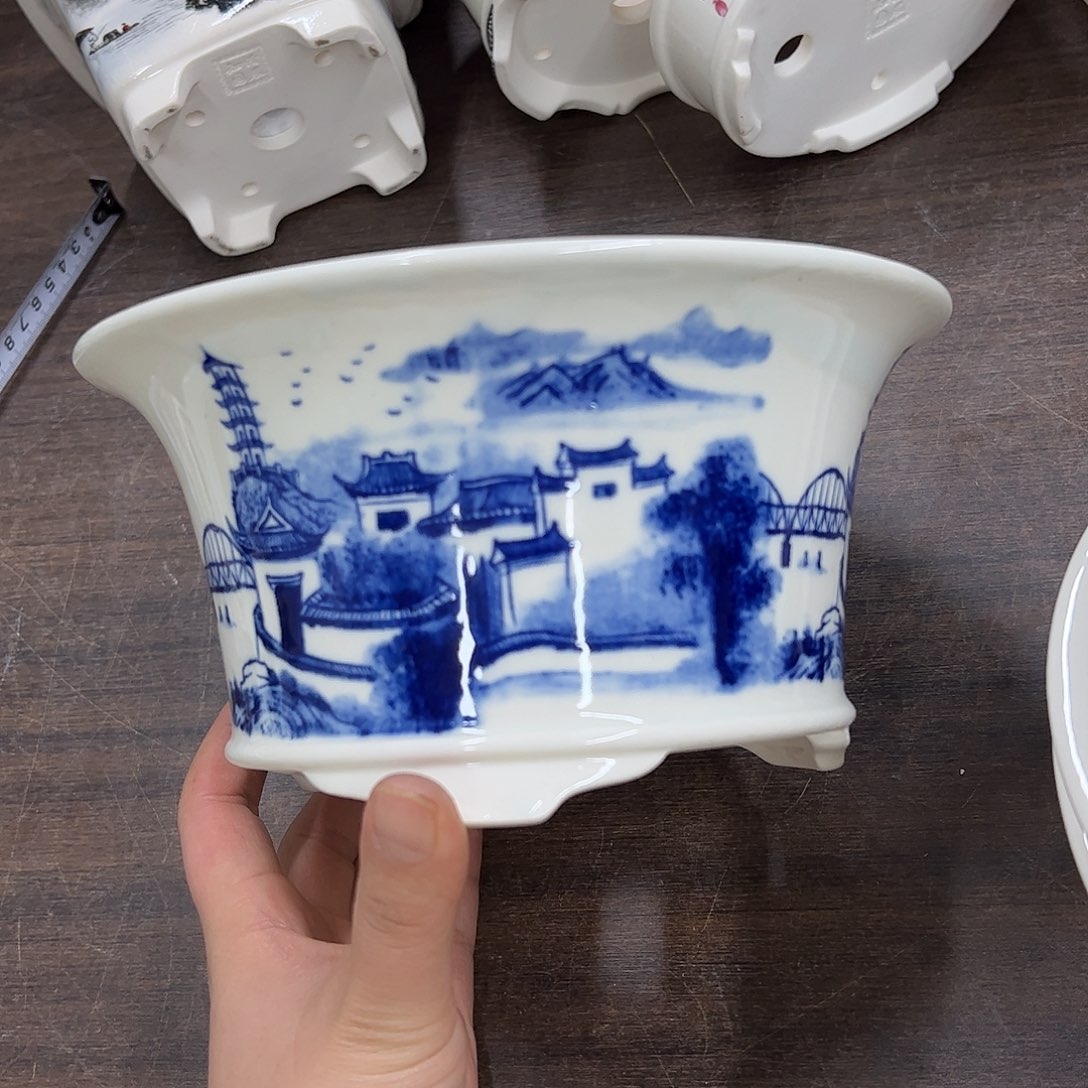 紫砂花盆230号瑕疵19.5/10cm缩釉介意勿拍