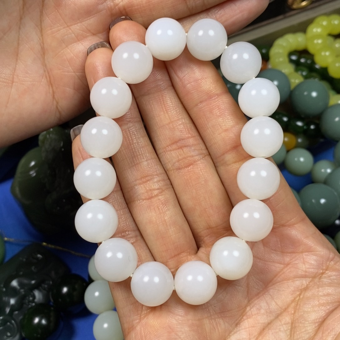 和田玉手串未镶嵌?****面