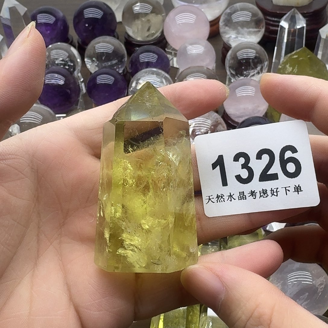 未镶嵌黄晶珠宝半成品