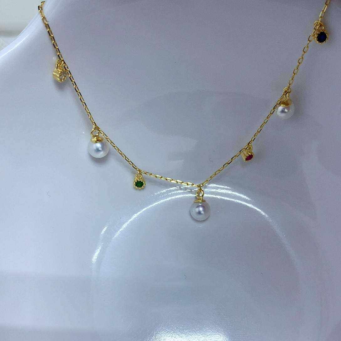 手链银S925镶嵌淡水珍珠4-5