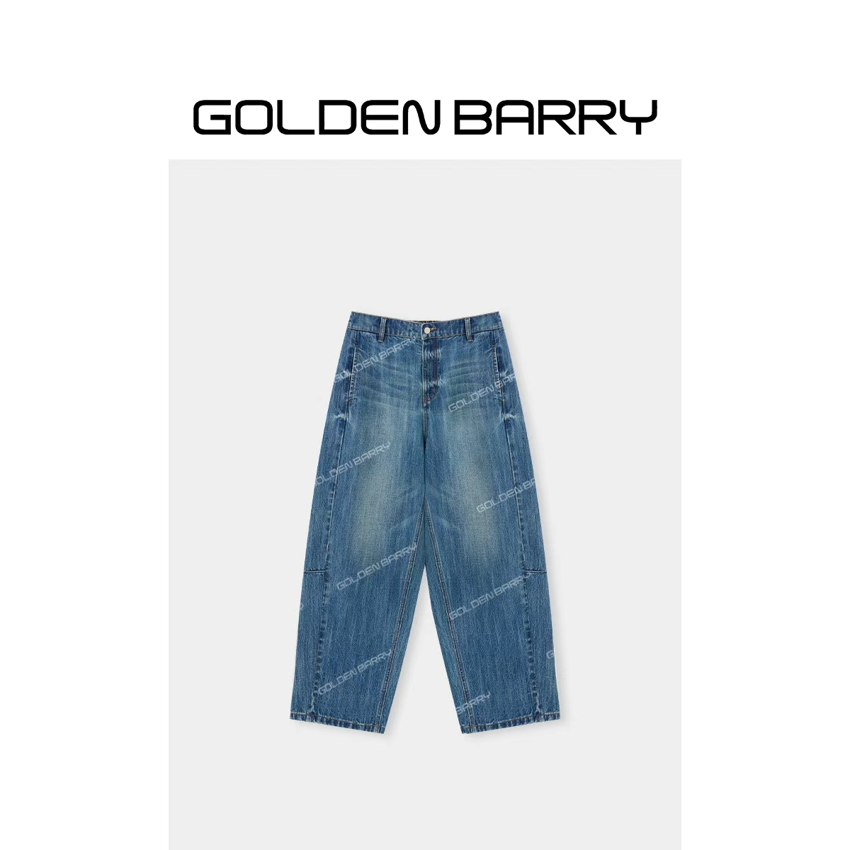 GOLDENBARRY|501168九分牛仔阔腿裤