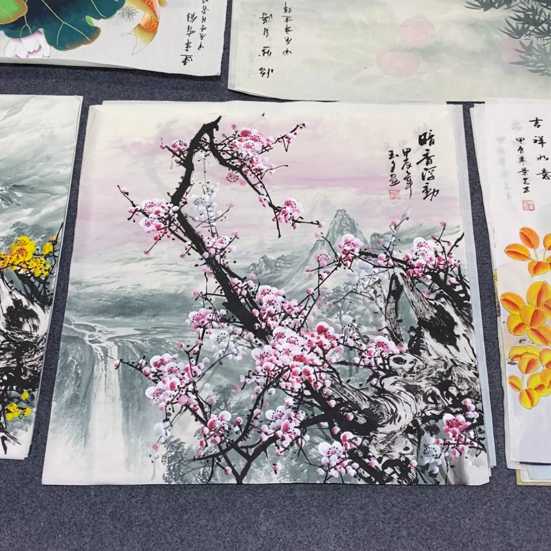 国画68✖️68山水梅花画画画画