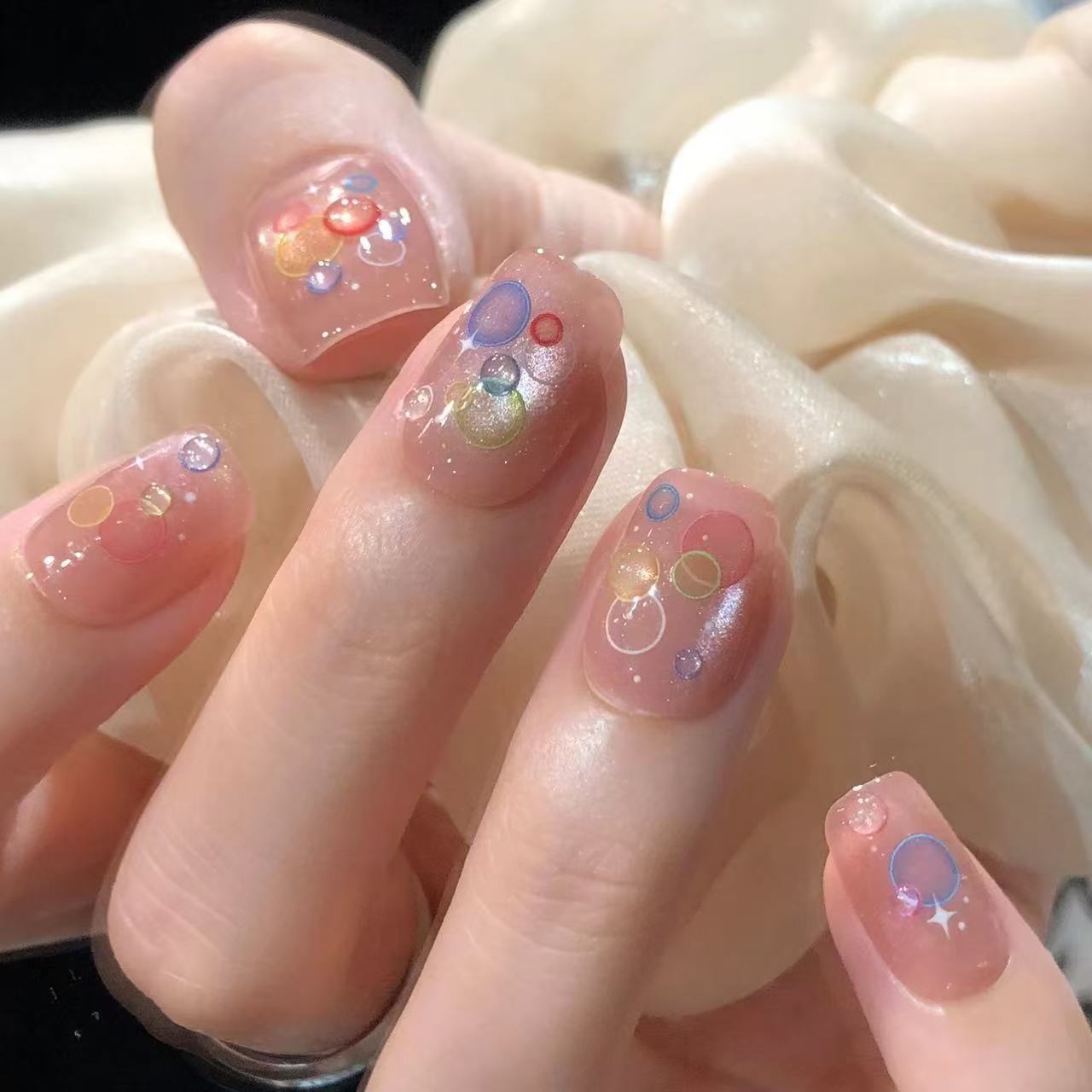 【泡泡糖】喵公子纯手工穿戴甲可拆卸美甲光疗甲片