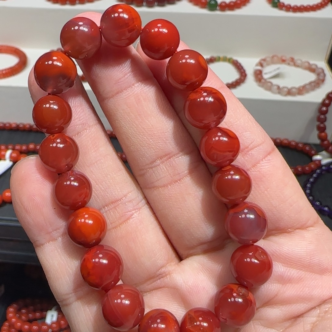 南红玛瑙未镶嵌手链