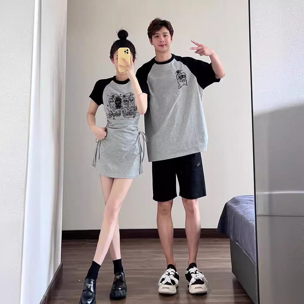 【纯棉】 disoo情侣装夏季装感套装一裙一衣2024新款