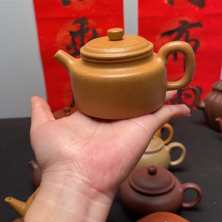 紫砂壶全手工老宕口花块