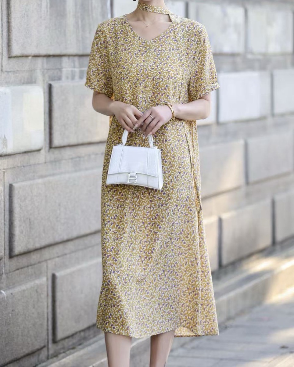 【奥兰多多&杨子家轻奢定制】夏日恋曲碎花连衣裙059