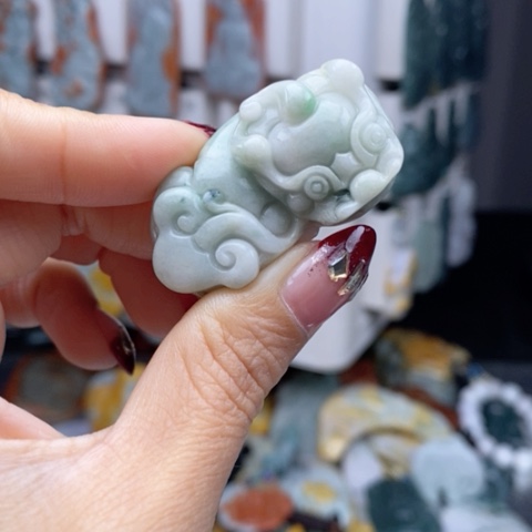 翡翠颈饰14K金镶嵌翡翠