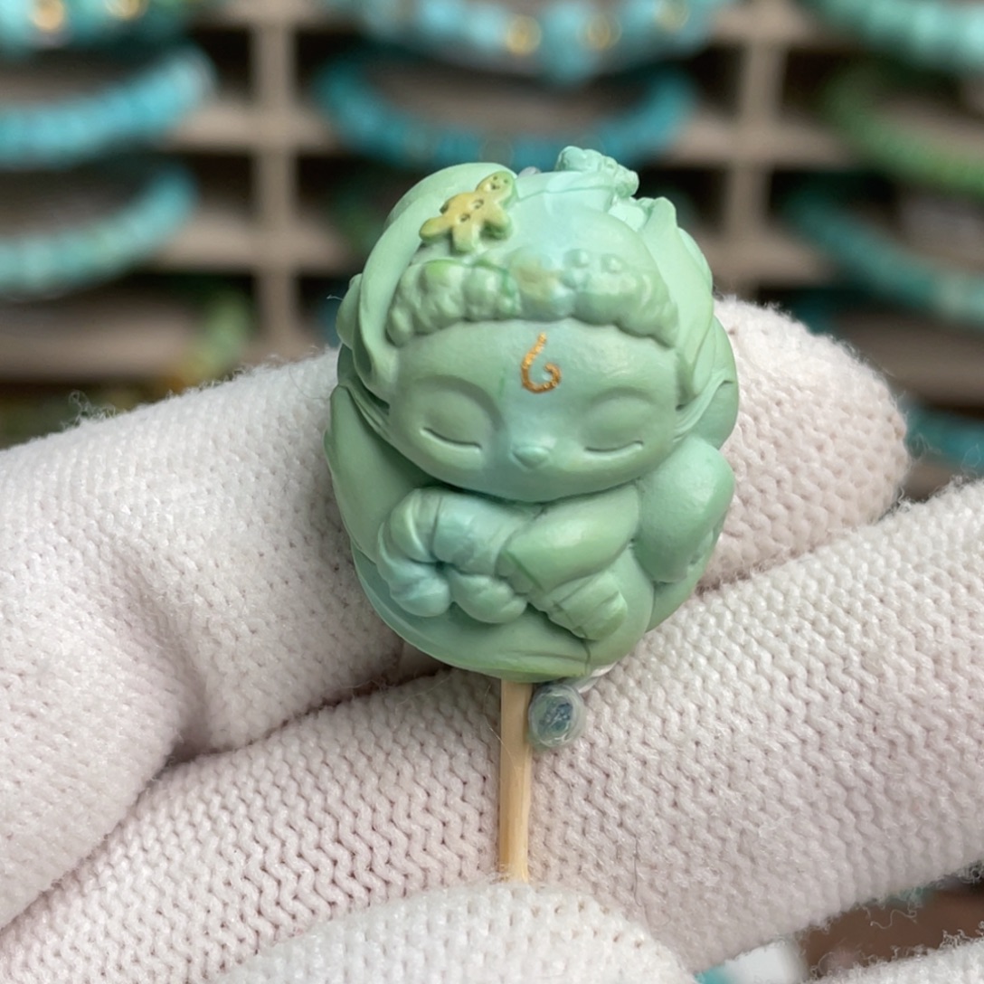 绿松石未镶嵌炫彩果绿凤九11