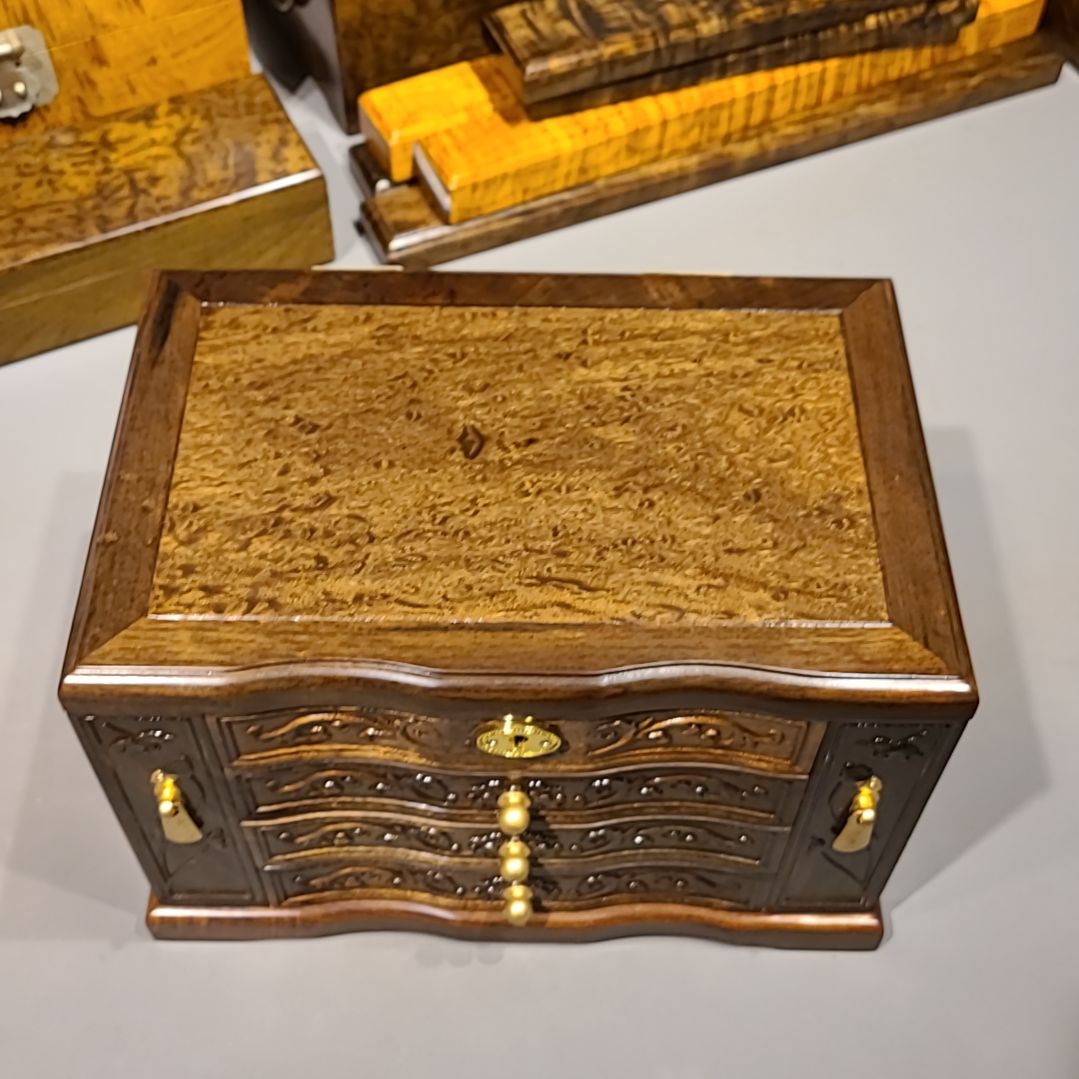 楠木30-20-20小叶桢楠乌木金丝楠首饰盒