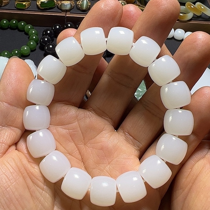 和田玉手串卡13未镶嵌