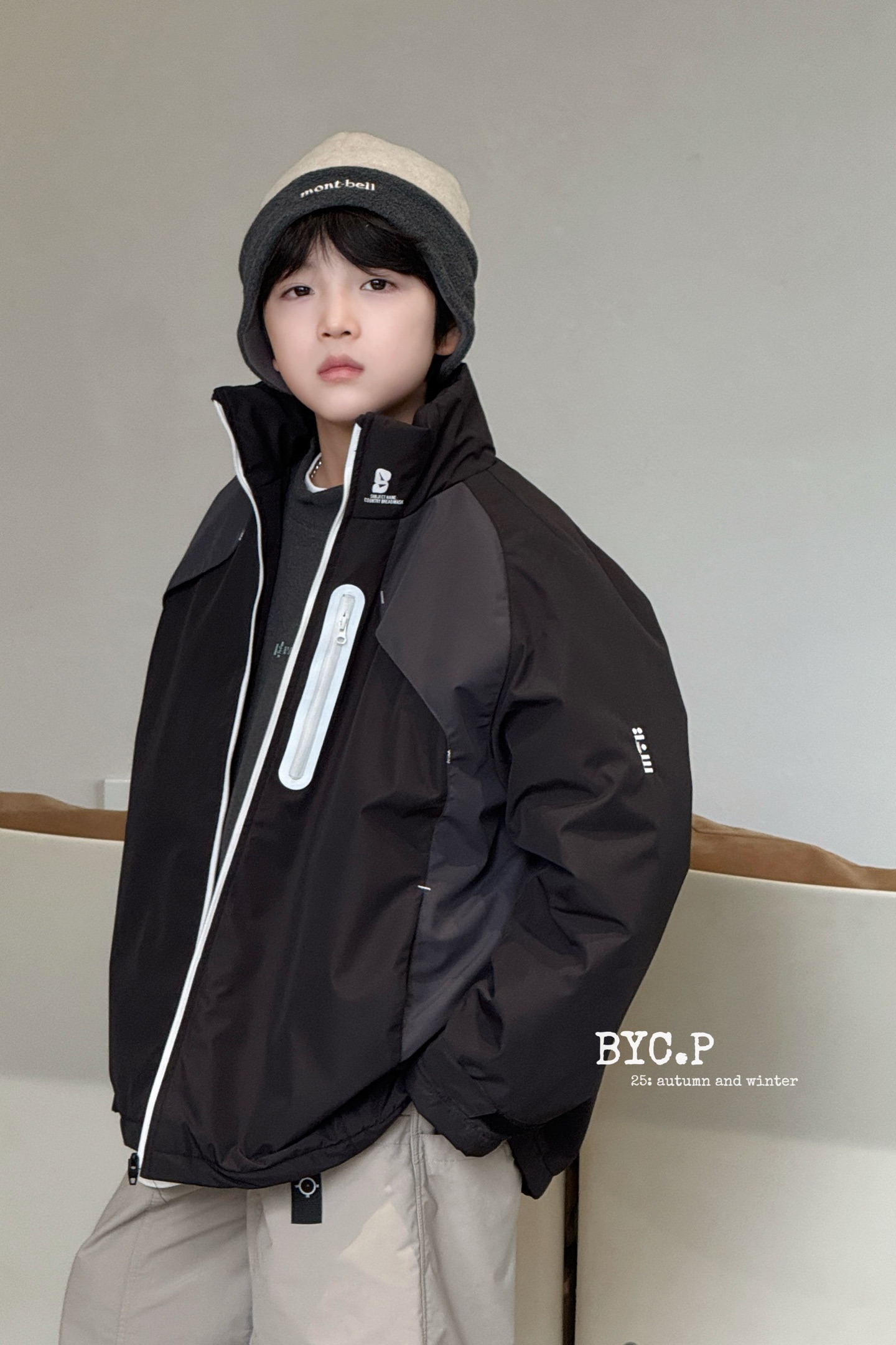 吉米妈外套男厚款上衣普通外套连帽领冲锋衣-BYW5-1268