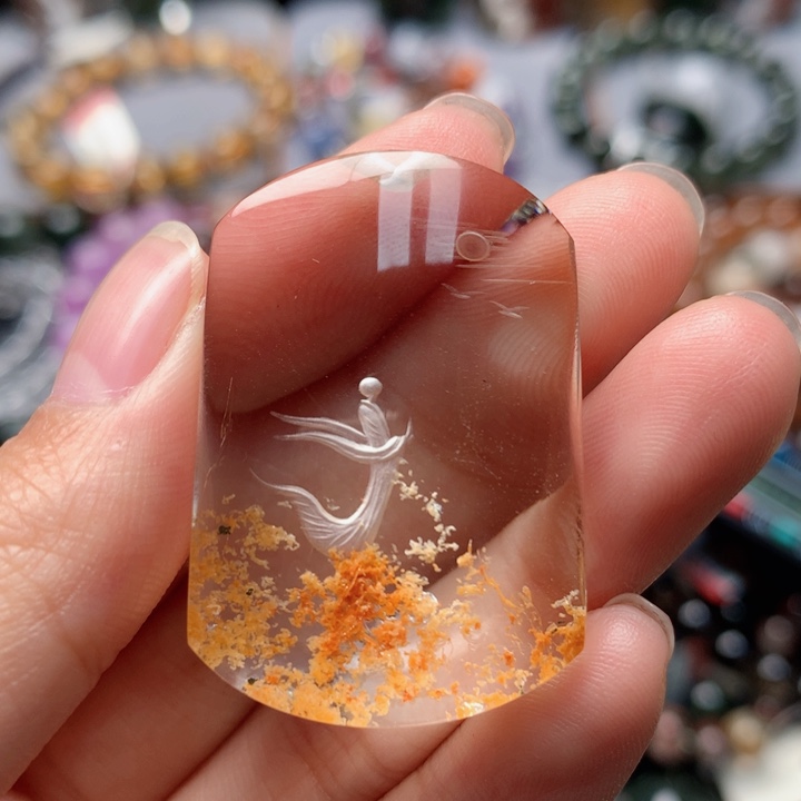 水晶吊坠(不含链)未镶嵌茜*