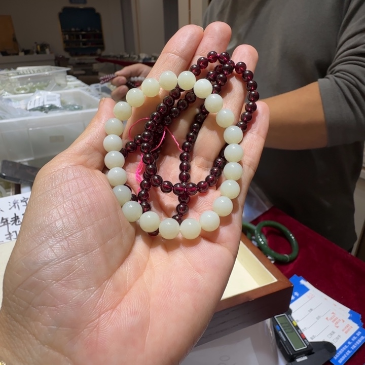 和田玉未镶嵌手链623