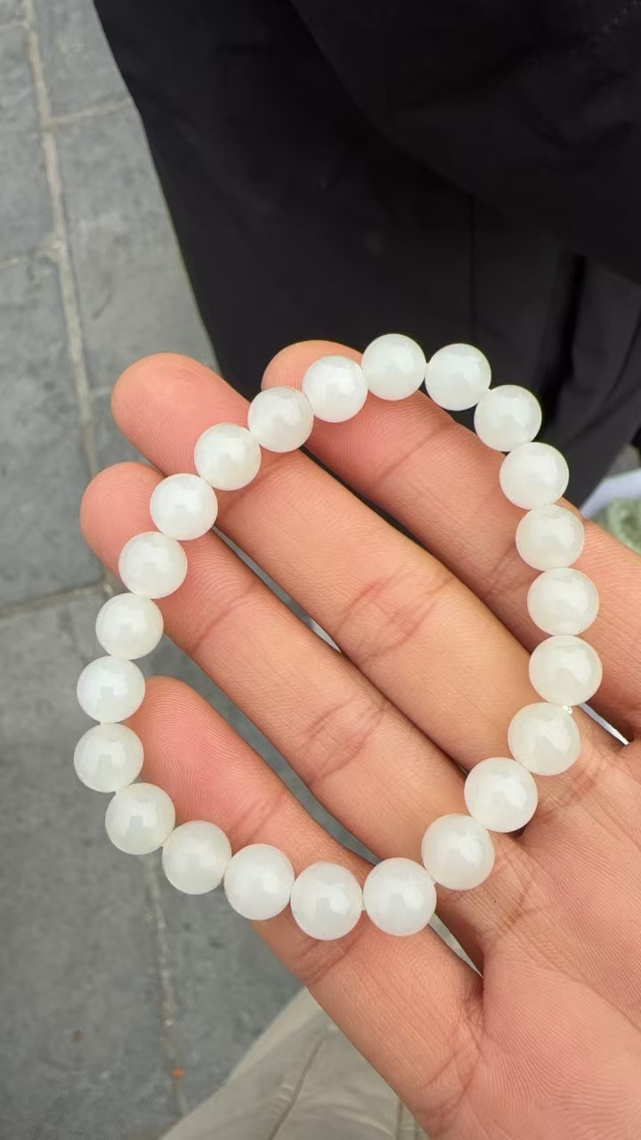 和田玉颈饰未镶嵌白玉手串拍一发一