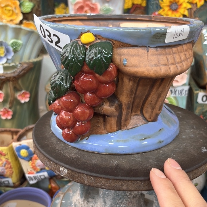 紫砂花盆粗陶材质多肉花盆