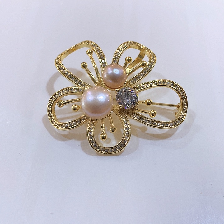 未镶嵌胸针淡水珍珠