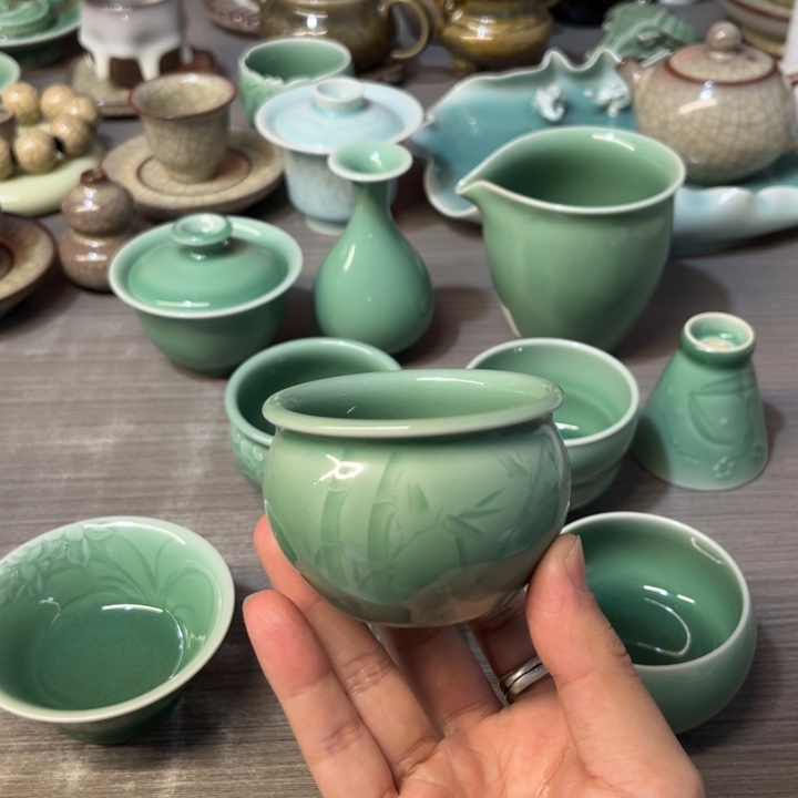 周连福 梅子青 竹子缸杯