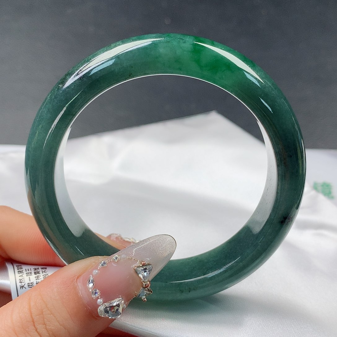 翡翠手镯未镶嵌55正55.8