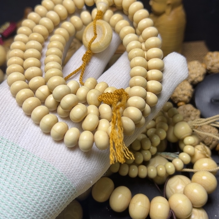 正***道木质类五台山六道木原木算盘1.0精品108弹力绳