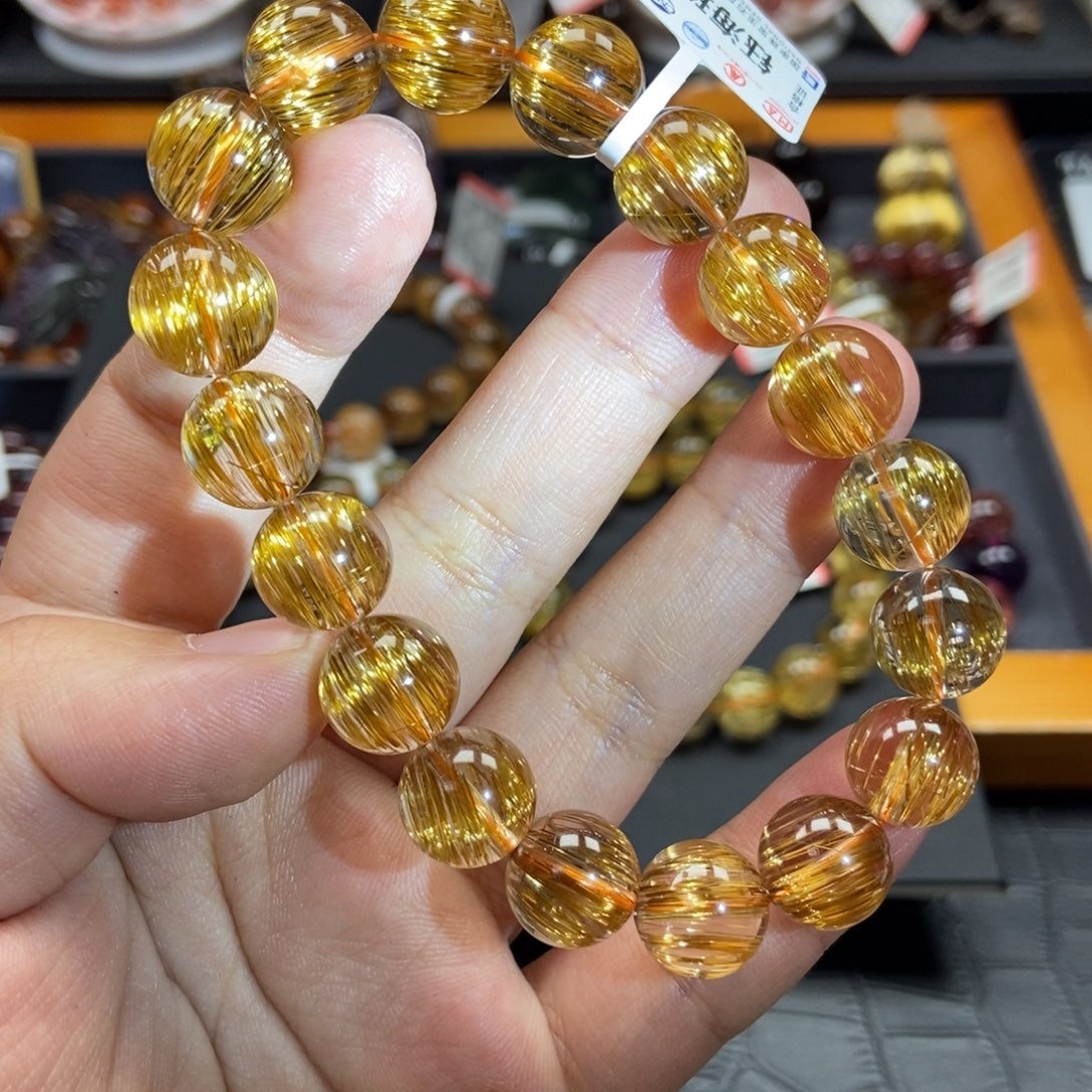 水晶铜顺发手链11.8毫米未镶嵌