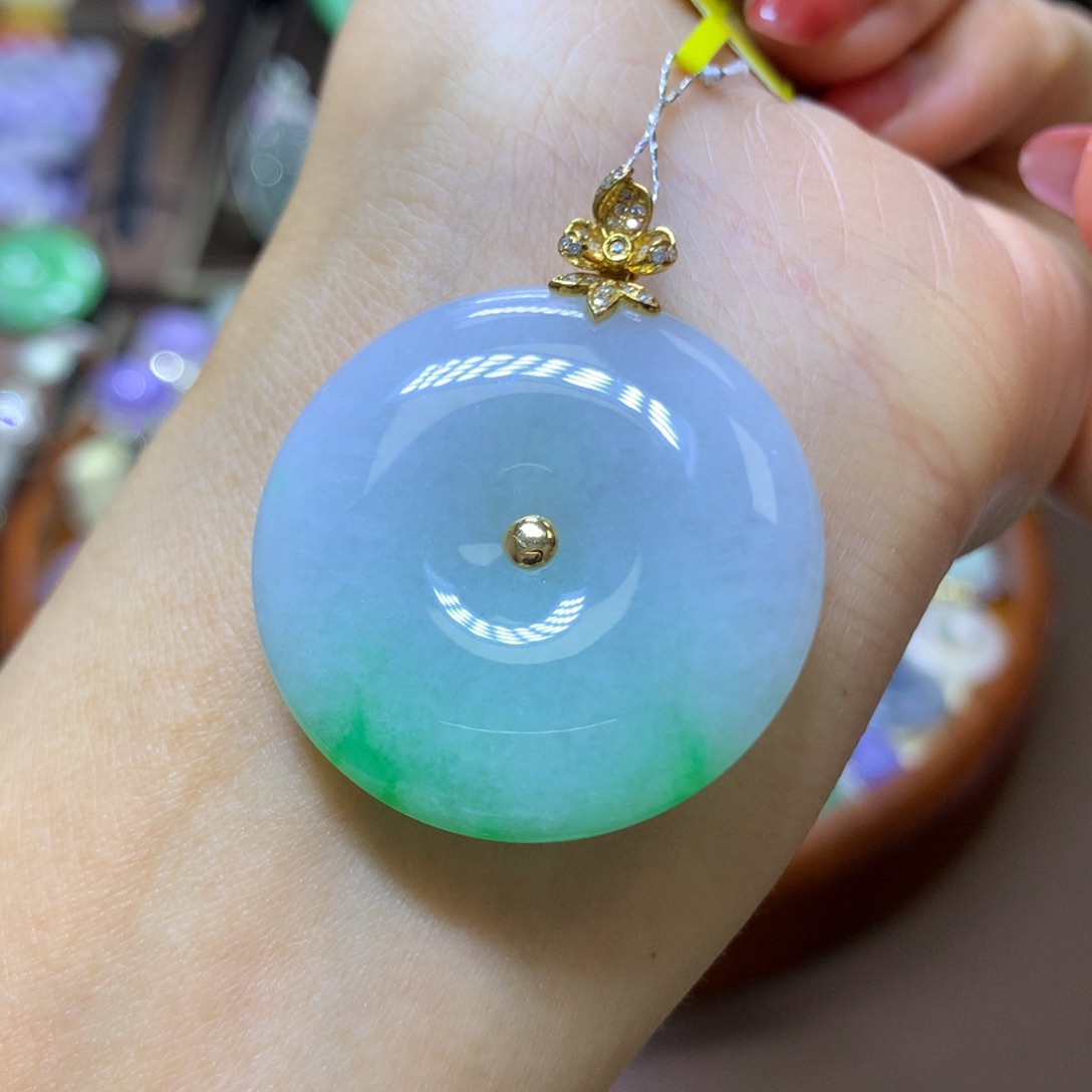 【闪购商品】翡翠颈饰18K金镶嵌翡翠