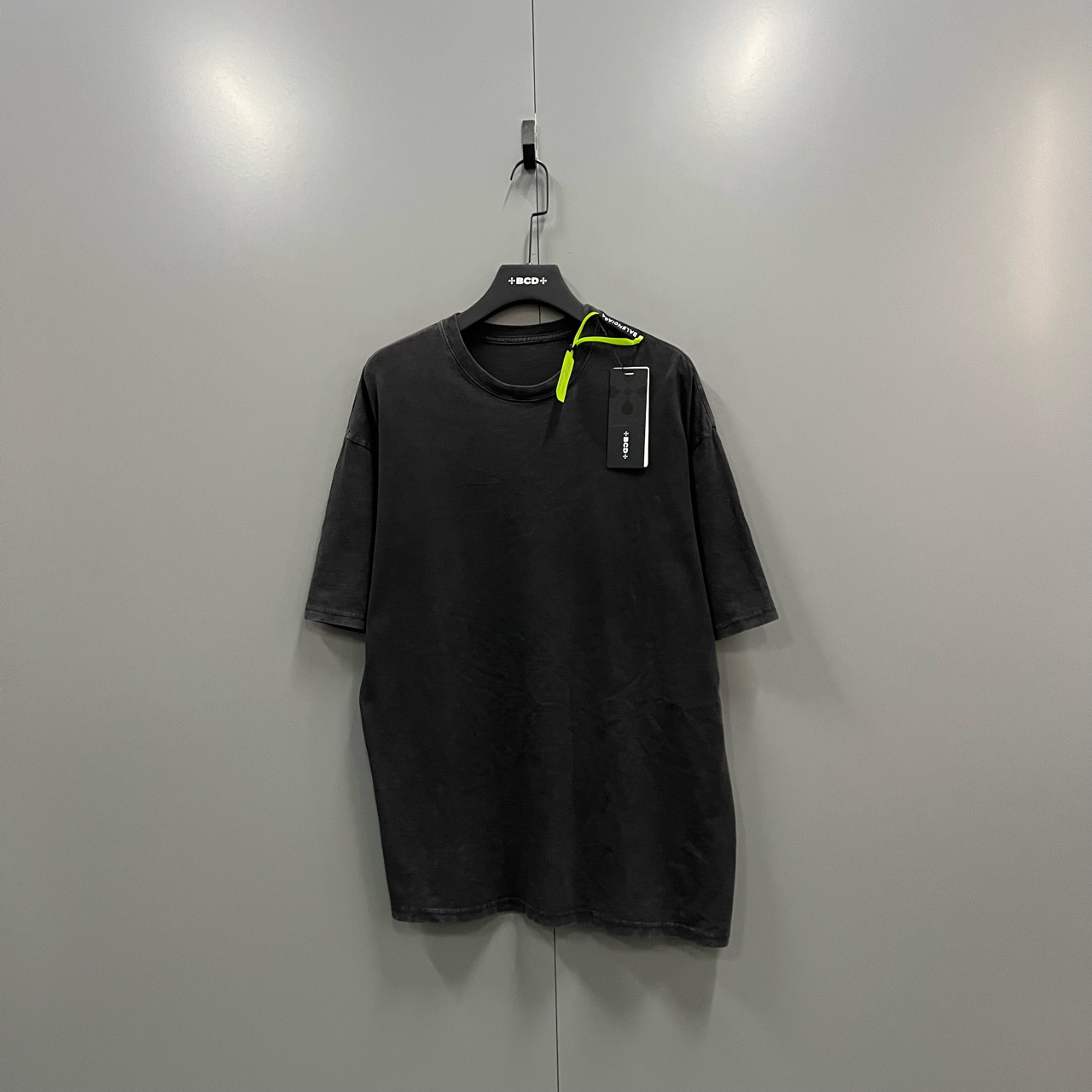 95新 Balenciaga/巴黎世家 (ll) 黑色标签logo短袖 无领标无洗标