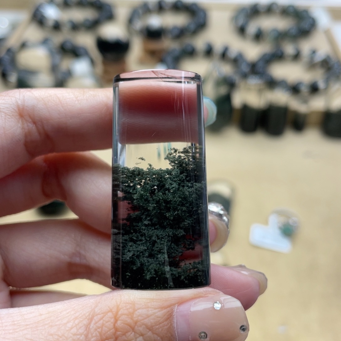 未镶嵌吊坠(不含链)水晶绿幽灵吊坠