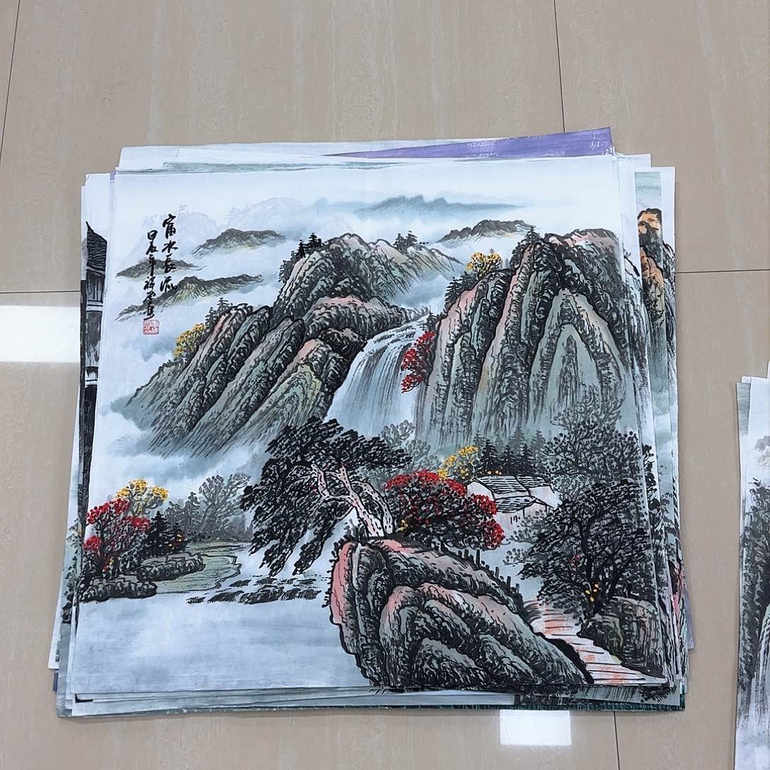 国画国画作品多次