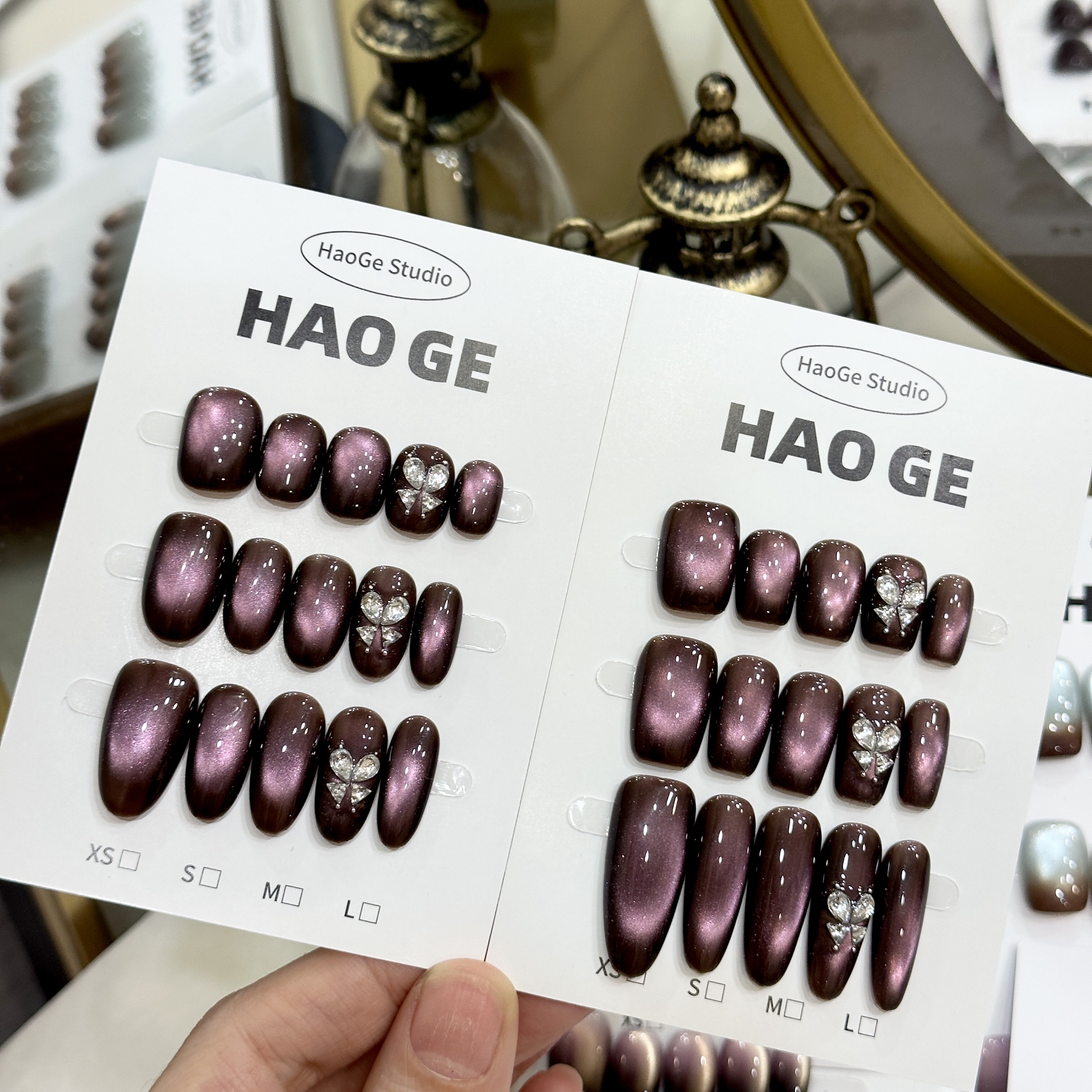 【永夜星河】显白气质短款可拆卸穿戴甲贴片