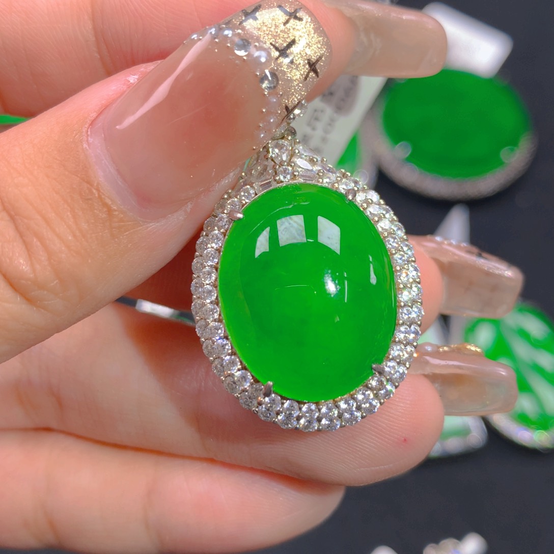 翡翠颈饰银S925镶嵌1111111111