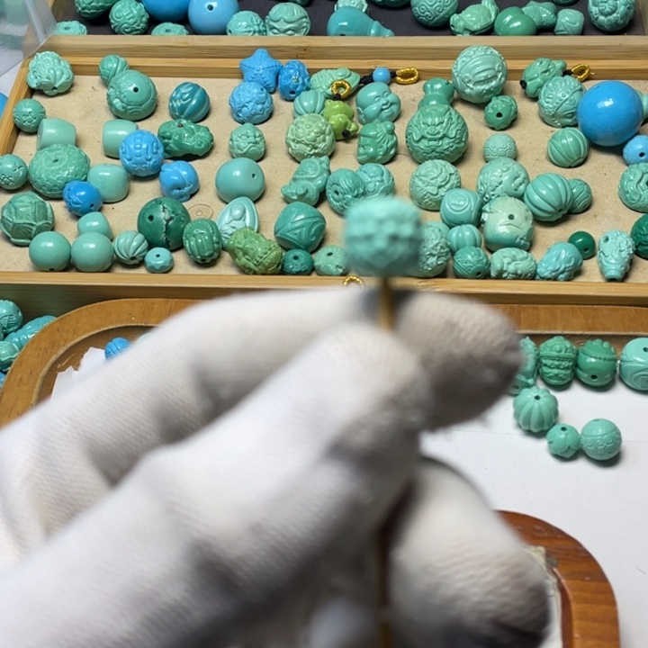 非金属卡10绿色莲花老型单珠