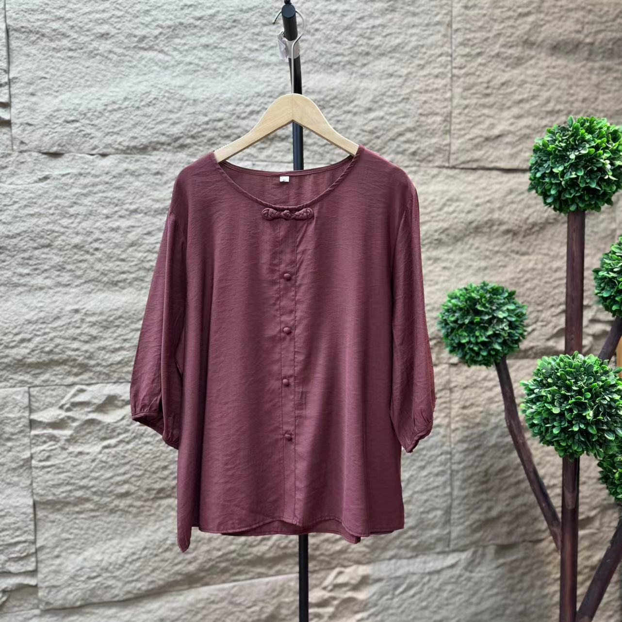 11575新款夏季优雅减龄简约短袖T恤