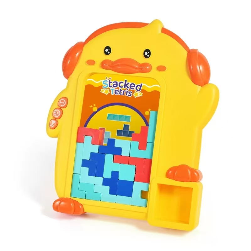 俄罗斯方块叠叠乐益智科教游戏机积木玩具  盒子不好