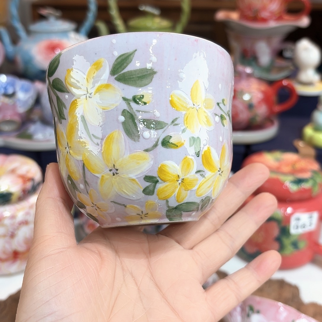 景德镇手绘高温釉下彩陶瓷茶具