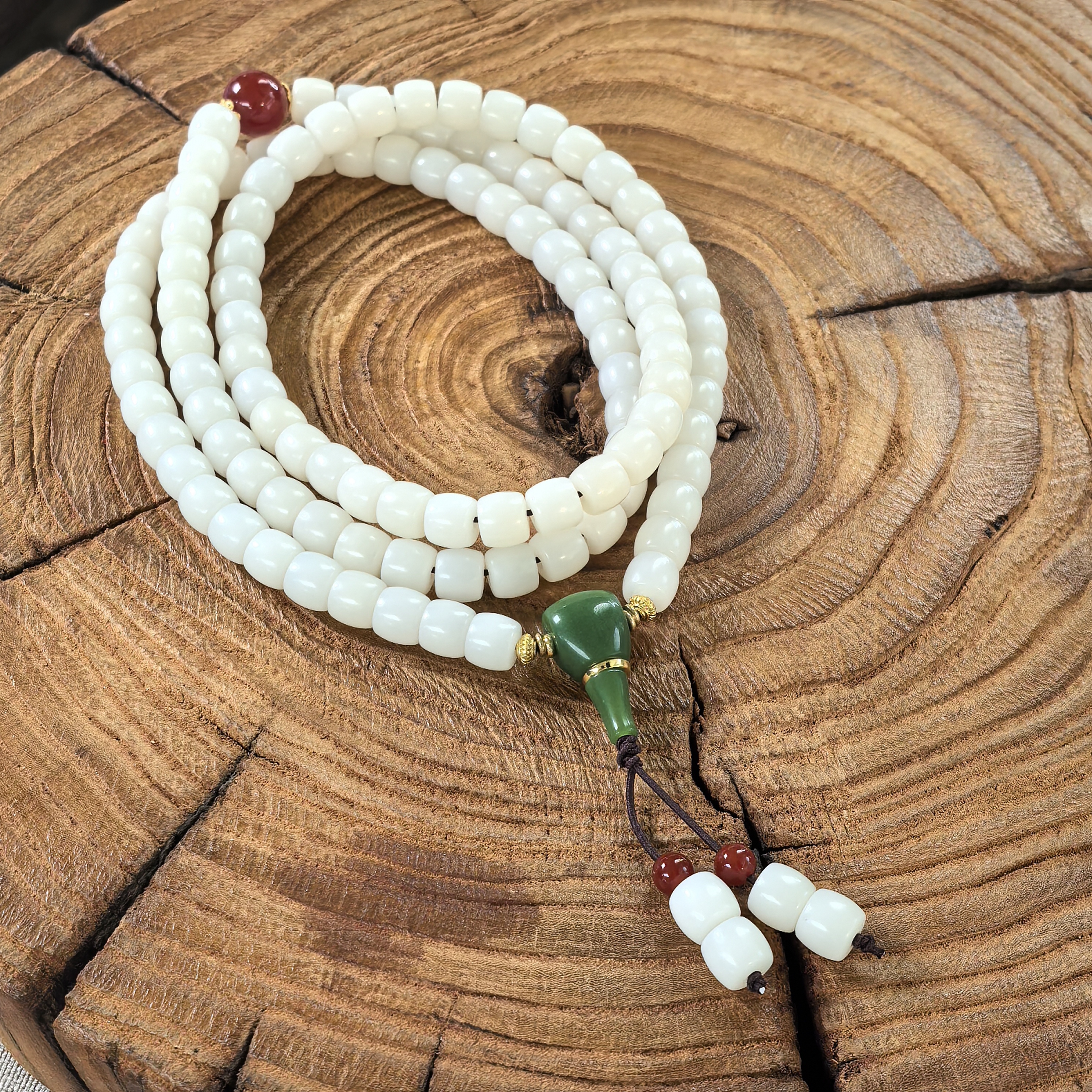 【上新了故宫】9mm白玉菩提直切多圈搭配款