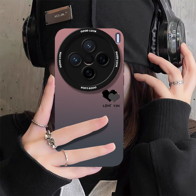 适用vivox300pro手机壳x200ultra硅胶x200s防摔x100s渐变爱心全包