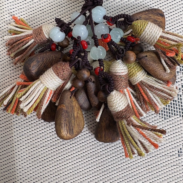 沉香海南黎母山老白棋手机挂件多样性发一条38h