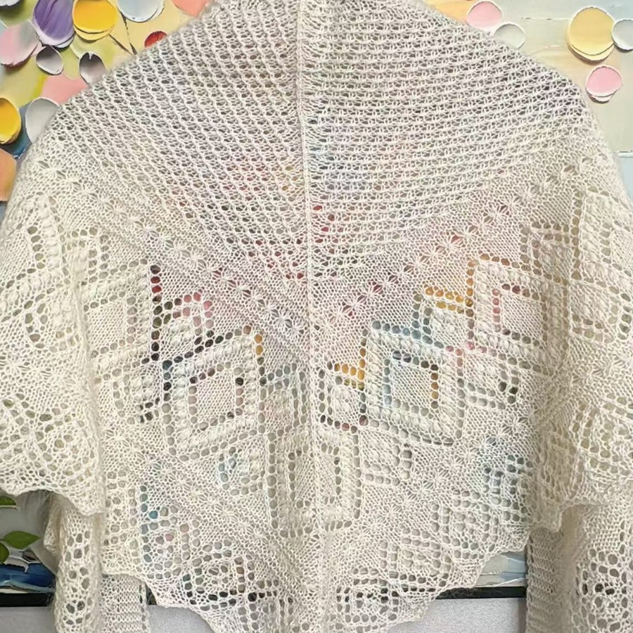 石榴宝家➕棒针款设得兰系列披肩《米瑞尔达》