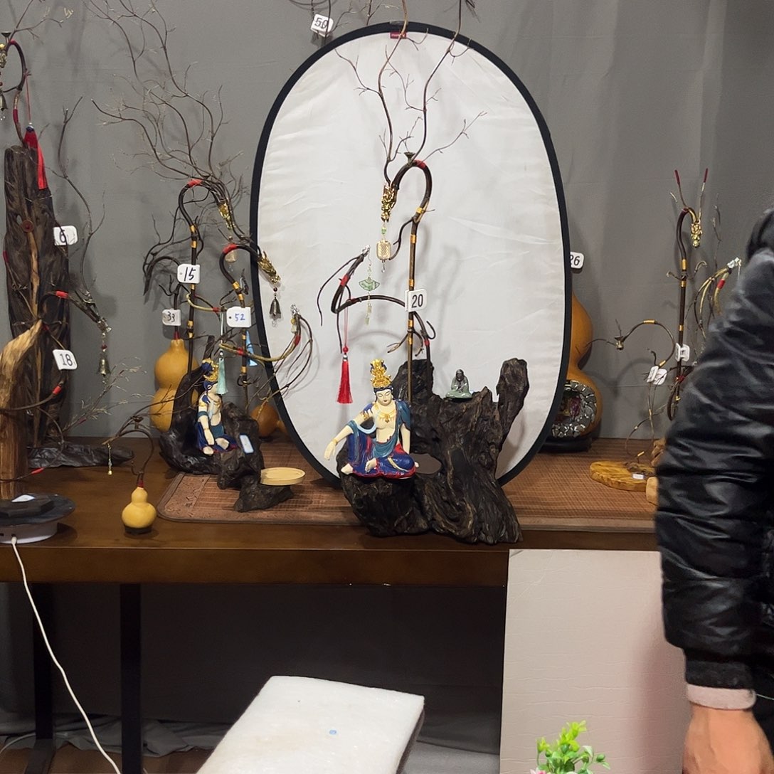 竹双龙戏珠款龙挂香